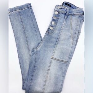 ✨NWT RISEN BUTTON-FLY ULTRA STRETCH RELAXED FIT SKINNY JEANS